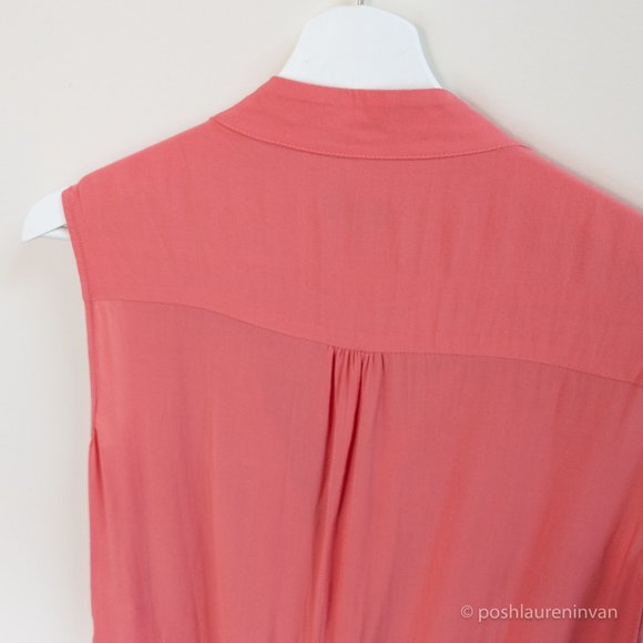 Jaeger Sleeveless Top – Coral / Dressy Summer Top – US 8 - Picture 9 of 11
